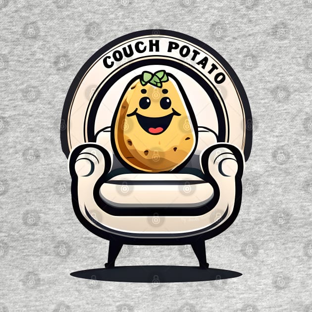 cute couch potato on an armchair by by Joerdis Rosenpfeffer